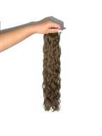 Chestnut Brown #6N Wavy/Curly Genius Weft Hair Extensions — Stina Hair Co.