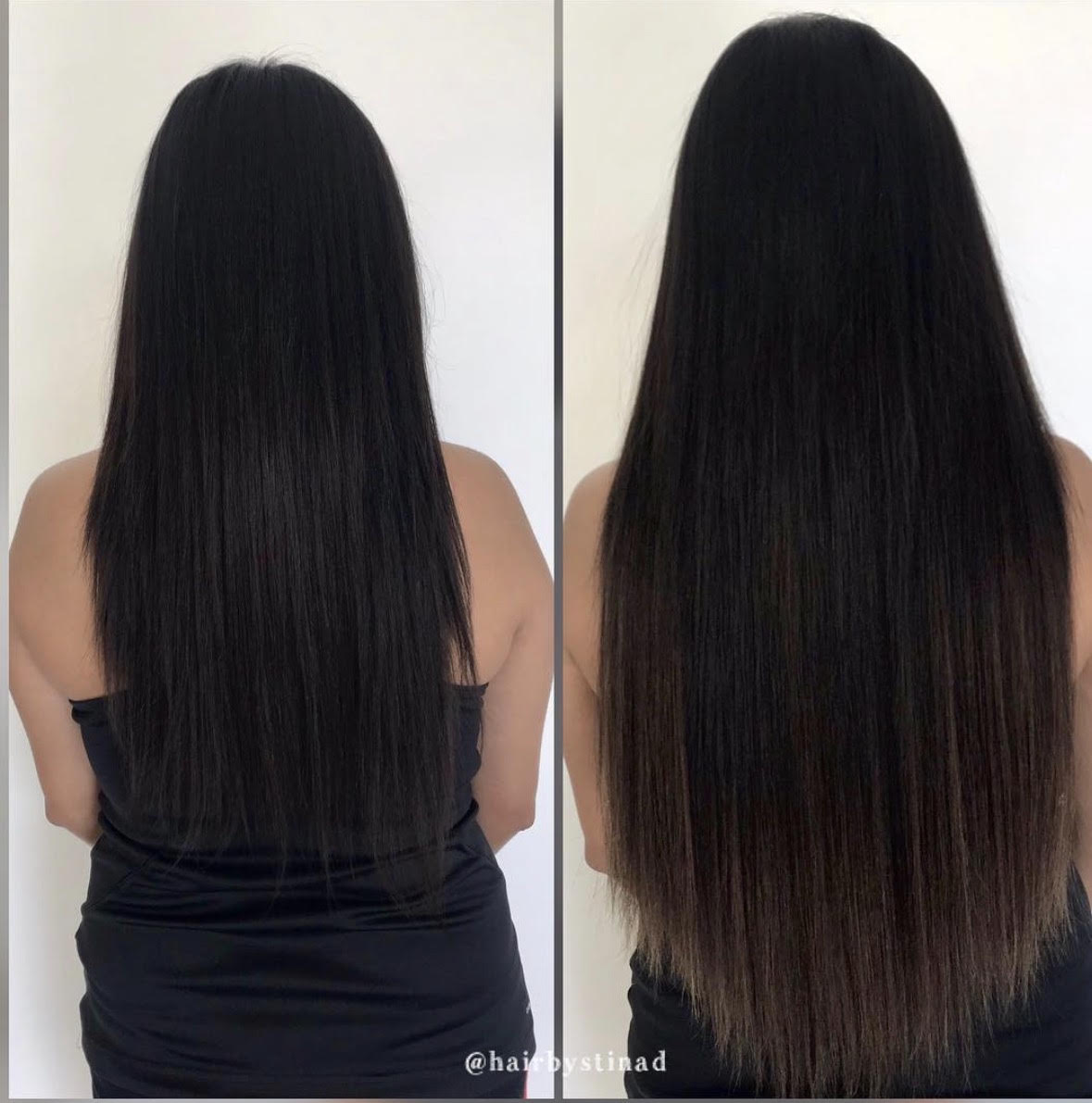 Client hair extension transformation — Stina Hair Co.