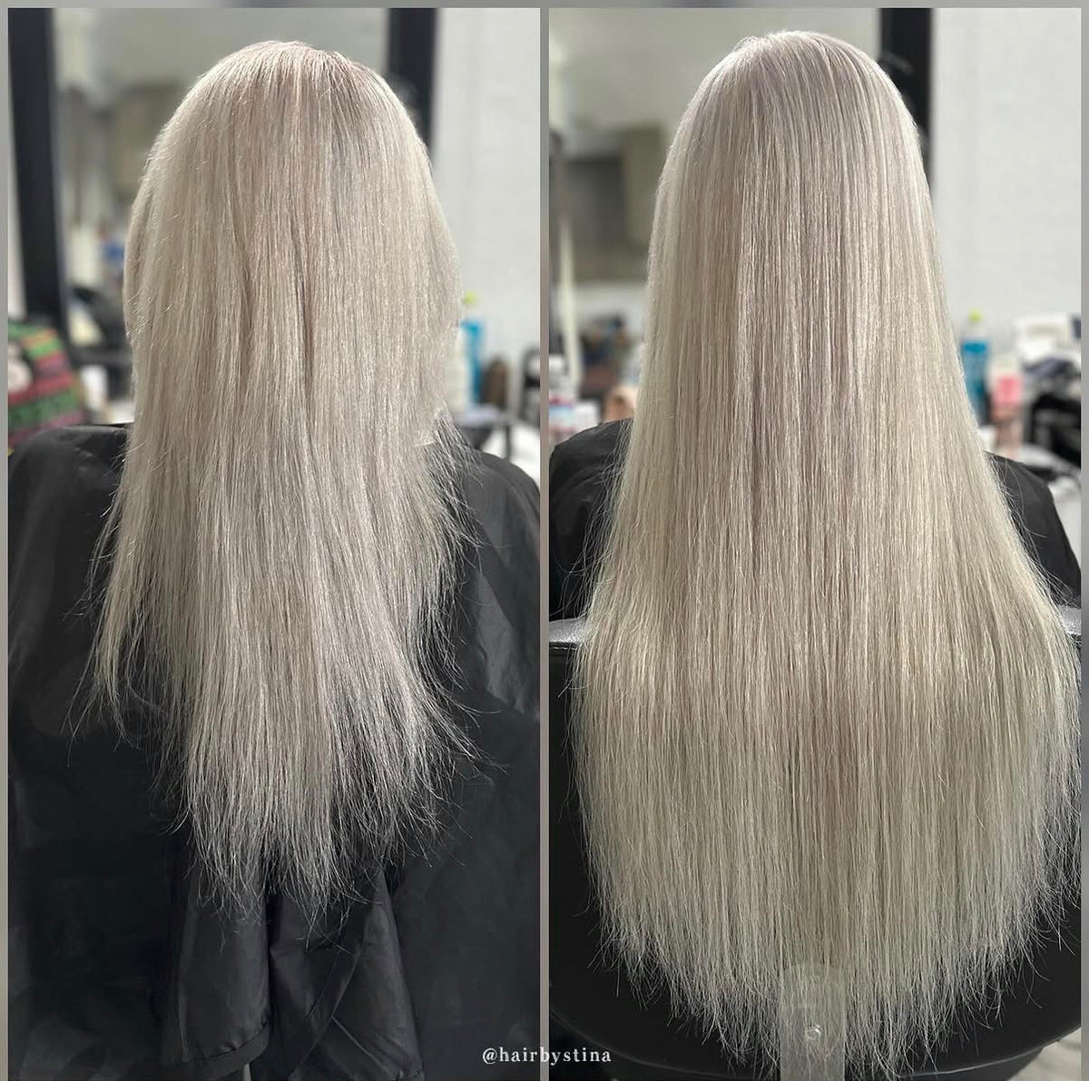 Client hair extension transformation — Stina Hair Co.