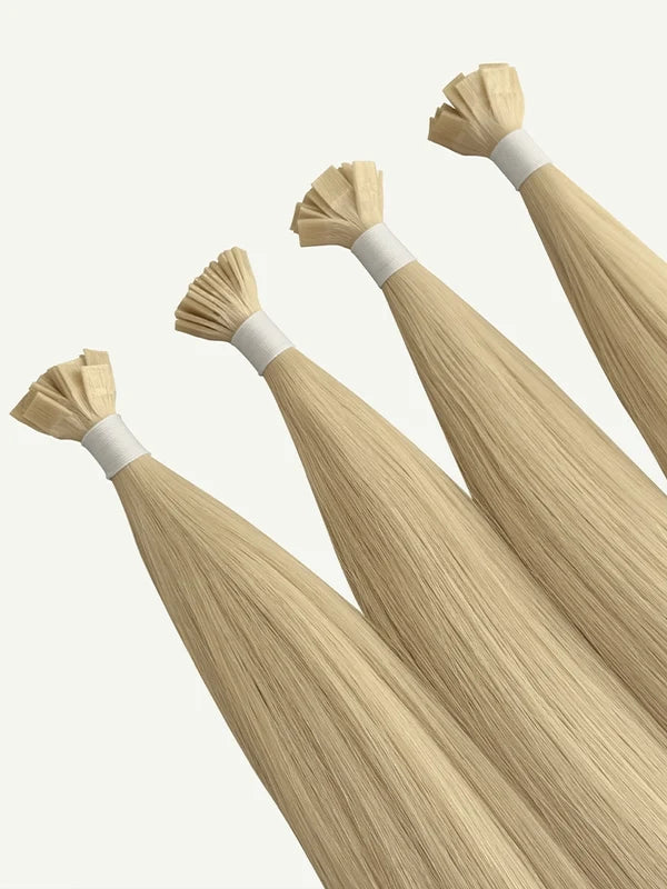 Ashy Blonde Keratin Flat Tip Hair Extensions — Stina Hair Co.