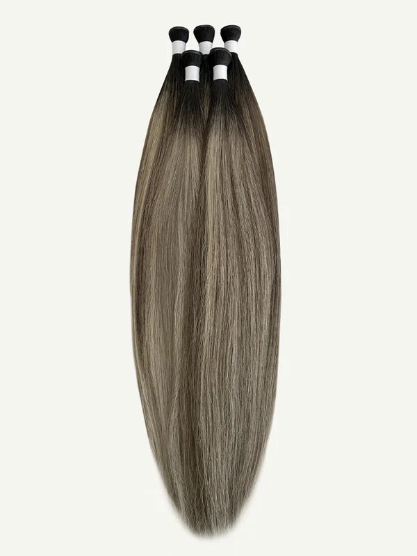 Brunette Honey #U24 Genius Weft Hair Extensions — Stina Hair Co.