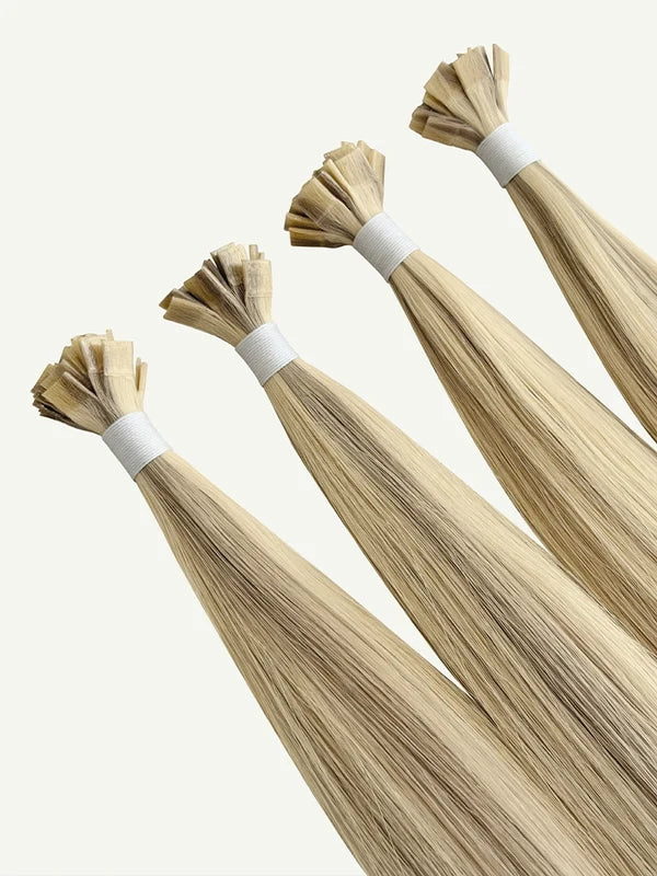 Champagne Kiss #9D/80 Keratin Flat Tip Hair Extensions — Stina Hair Co.