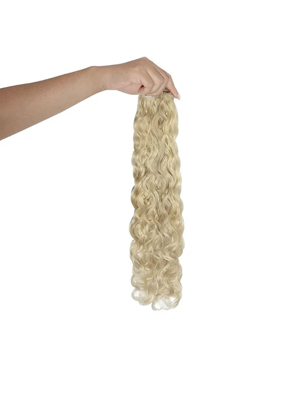 Champagne Kiss #9D/80 Wavy/Curly Keratin Flat Tip Hair Extensions — Stina Hair Co.