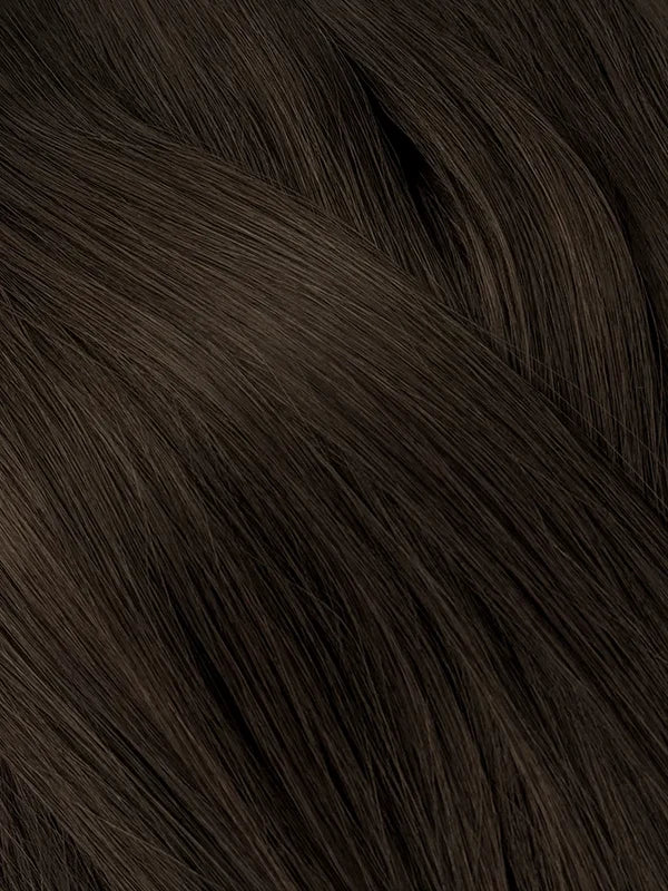 Dark Brown #2 Wavy/Curly Keratin Flat Tip Hair Extensions — Stina Hair Co.