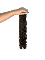 Dark Brown #2 Wavy/Curly Keratin Flat Tip Hair Extensions — Stina Hair Co.
