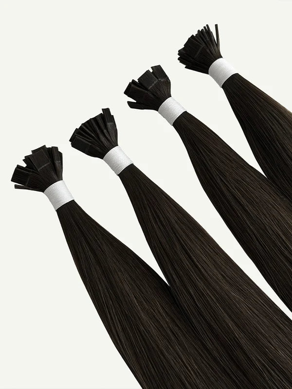 Espresso Brown #1CN Keratin Flat Tip Hair Extensions — Stina Hair Co.