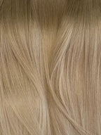 Flaxen Sand #7A-10 Wavy/Curly Keratin Flat Tip Hair Extensions — Stina Hair Co.
