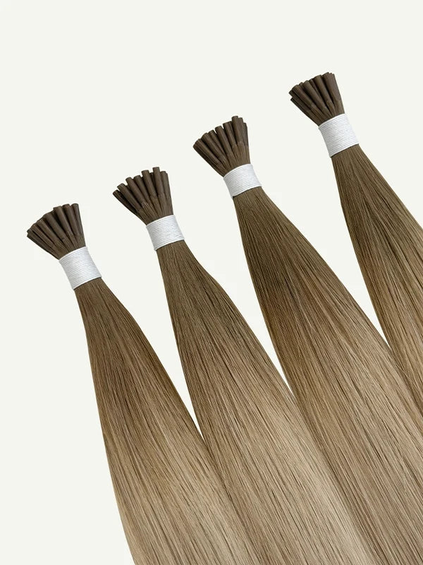 Flaxen Sand #7A-10 I-Tip Hair Extensions — Stina Hair Co.