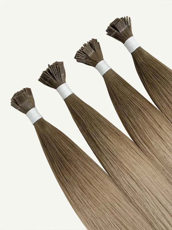 Flaxen Sand #7A-10 Keratin Flat Tip Hair Extensions — Stina Hair Co.
