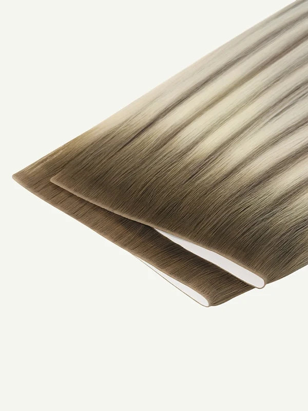 Balay #12/Ice Invisible Tape-In Weft Hair Extensions — Stina Hair Co.