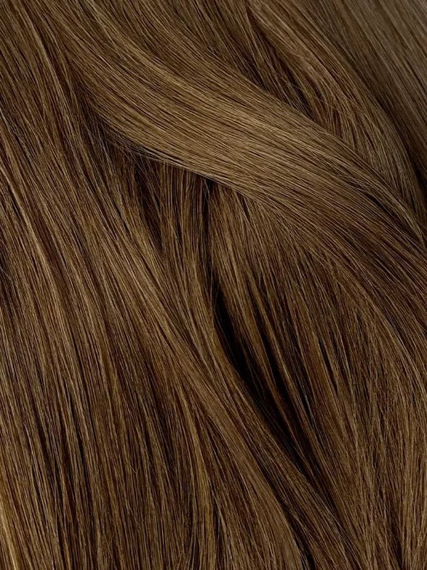 Hazelnut Brown #4 Wavy/Curly Genius Weft Hair Extensions — Stina Hair Co.