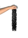 Jet Black #1 Wavy/Curly Keratin Flat Tip Hair Extensions — Stina Hair Co.