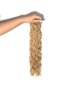 Light Golden Blonde #18 Wavy/Curly Keratin Flat Tip Hair Extensions — Stina Hair Co.
