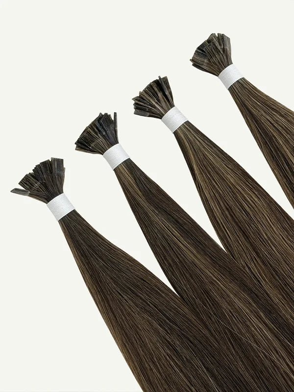Mocha Cookie #P226 Keratin Flat Tip Hair Extensions — Stina Hair Co.