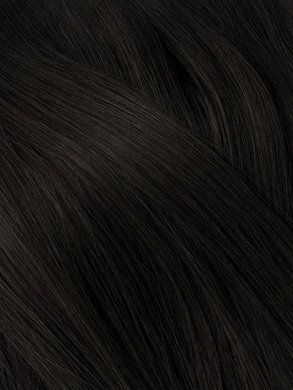 Soft Black #1B Wavy/Curly Genius Weft Hair Extensions — Stina Hair Co.