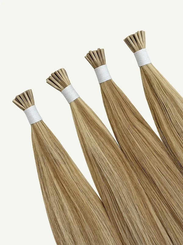 Piano Creamy Blonde #P86 I-Tip Hair Extensions — Stina Hair Co.