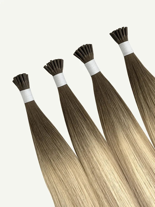 Rooted Champagne Kiss #9/80 I-Tip Hair Extensions — Stina Hair Co.