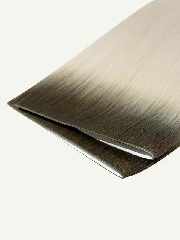 Rooted Blonde Zero #R-Ice Invisible Tape-In Weft Hair Extensions — Stina Hair Co.