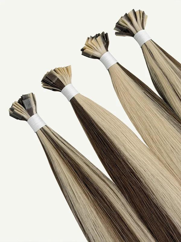 Smoke Platinum #P5/80 Keratin Flat Tip Hair Extensions — Stina Hair Co.