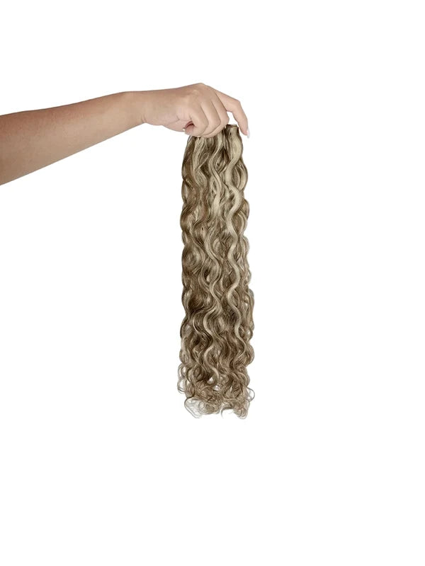 Smoke Platinum #P5/80 Wavy/Curly Keratin Flat Tip Hair Extensions — Stina Hair Co.