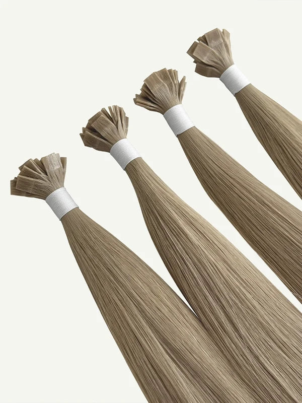 Beige Blonde #9D Keratin Flat Tip Hair Extensions — Stina Hair Co.