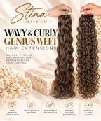 Wavy/Curly Genius Weft Hair Extensions — Stina Hair Co. product cover
