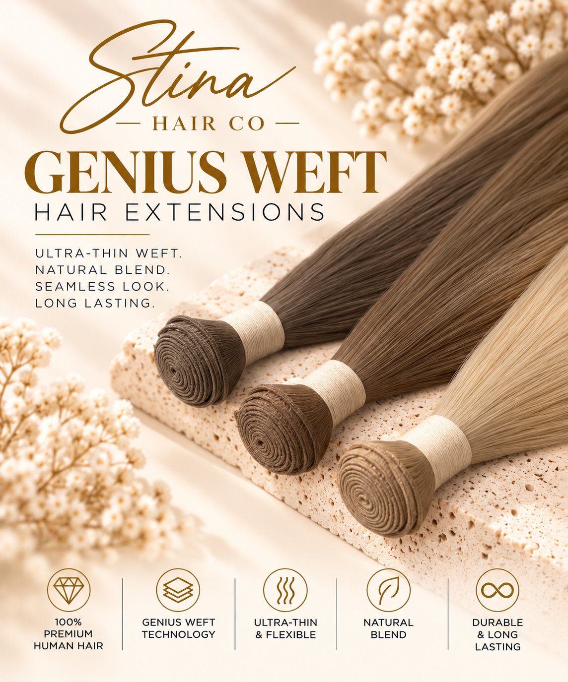 Genius Weft Hair Extensions — Stina Hair Co. product cover