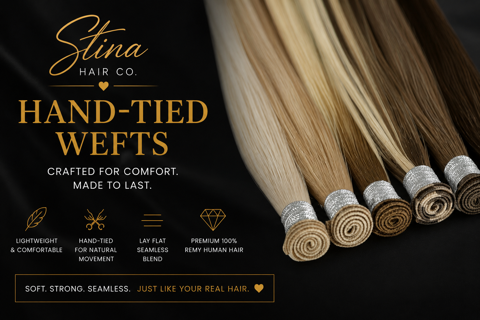 Hand Tied Weft Hair Extensions
