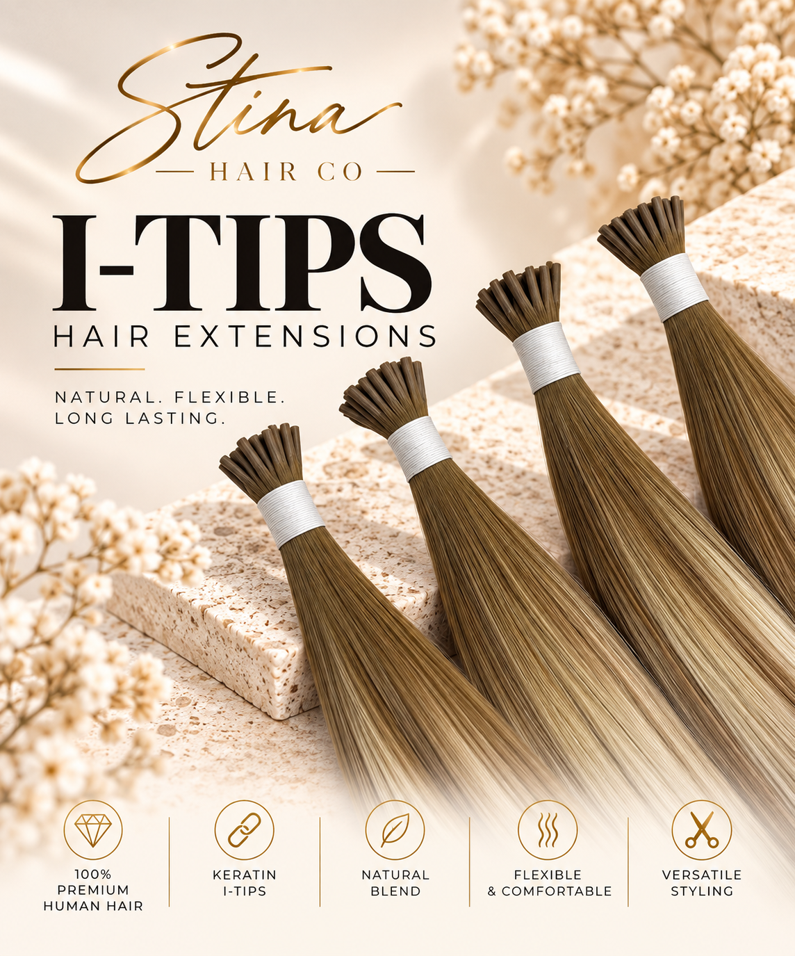 I-Tip Hair Extensions — Stina Hair Co. product cover