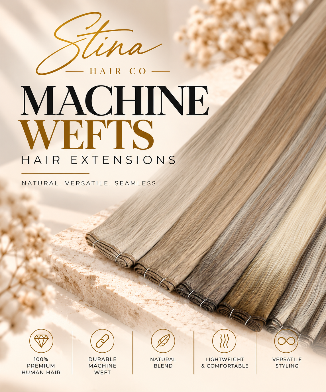 Machine Weft Hair Extensions — Stina Hair Co. product cover